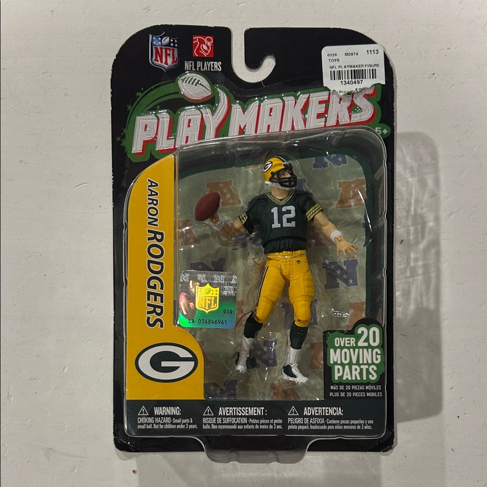 NFL Aaron Rodgers Action Figure — Green & Gold